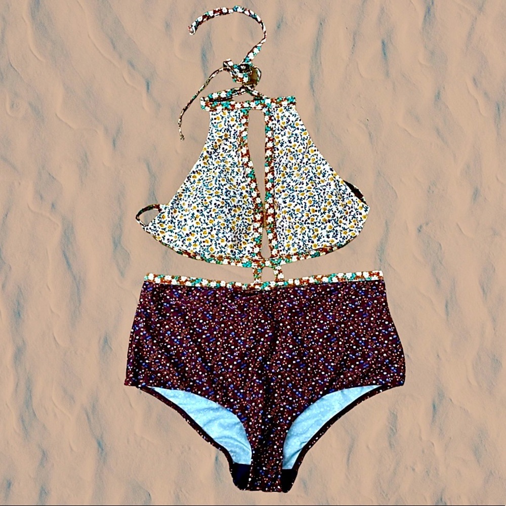 ZIMMERMAN floral daisy one piece Monokini swimsuit -M/L - Picture 2 of 13